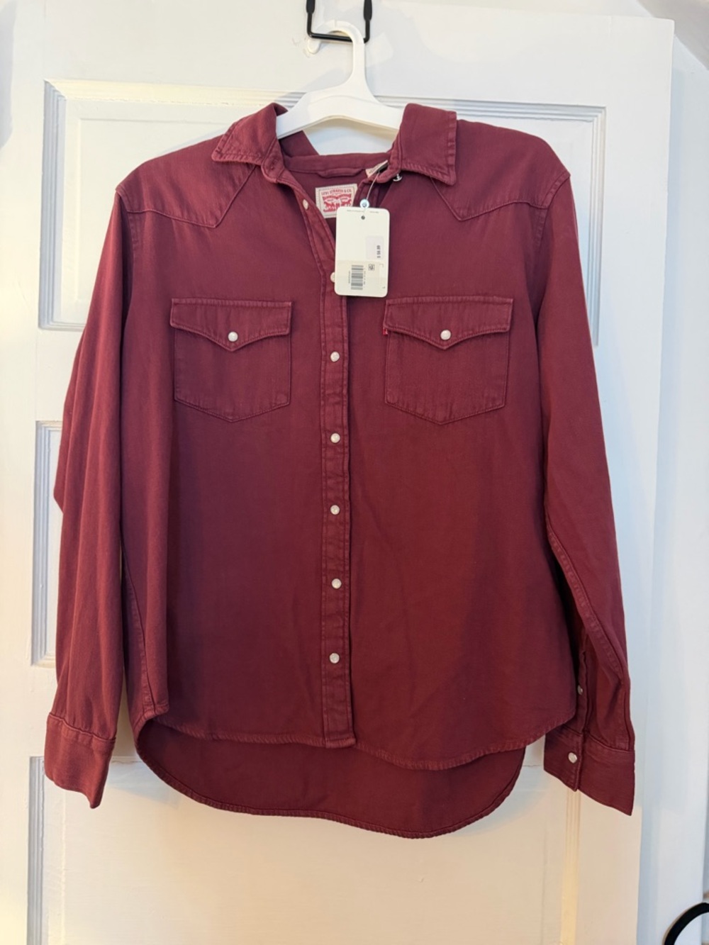 Levi's Maroon Button-Up Work Shirt